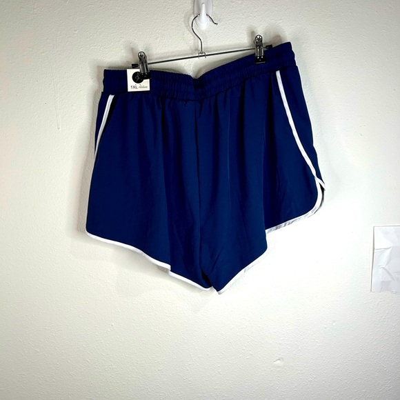 Otos Active Women’s Plus Size 1X Navy Blue Athletic Shorts Pockets Workout Gym - Picture 6 of 8